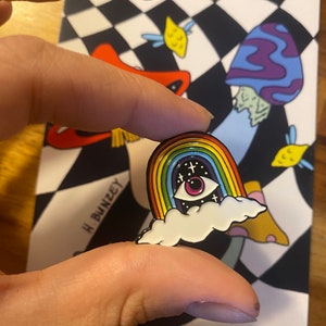 Seeing Rainbow Enamel Pin image 3