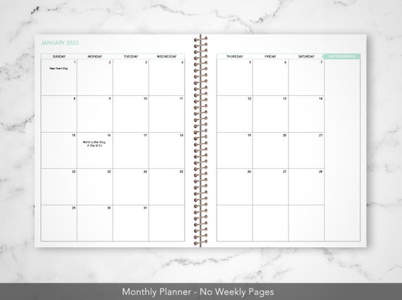 2023 Weekly Calendar, 12 Month Calendar