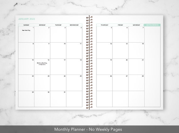 2024 Monthly Planner 7x9 / 12 Month Calendar / Choose Your - Etsy