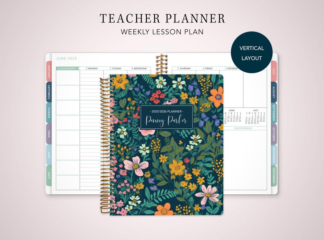 2026 2027 TEACHER PLANNER VERTICAL 7x9 2026-2027 Teacher Lesson Plan ...