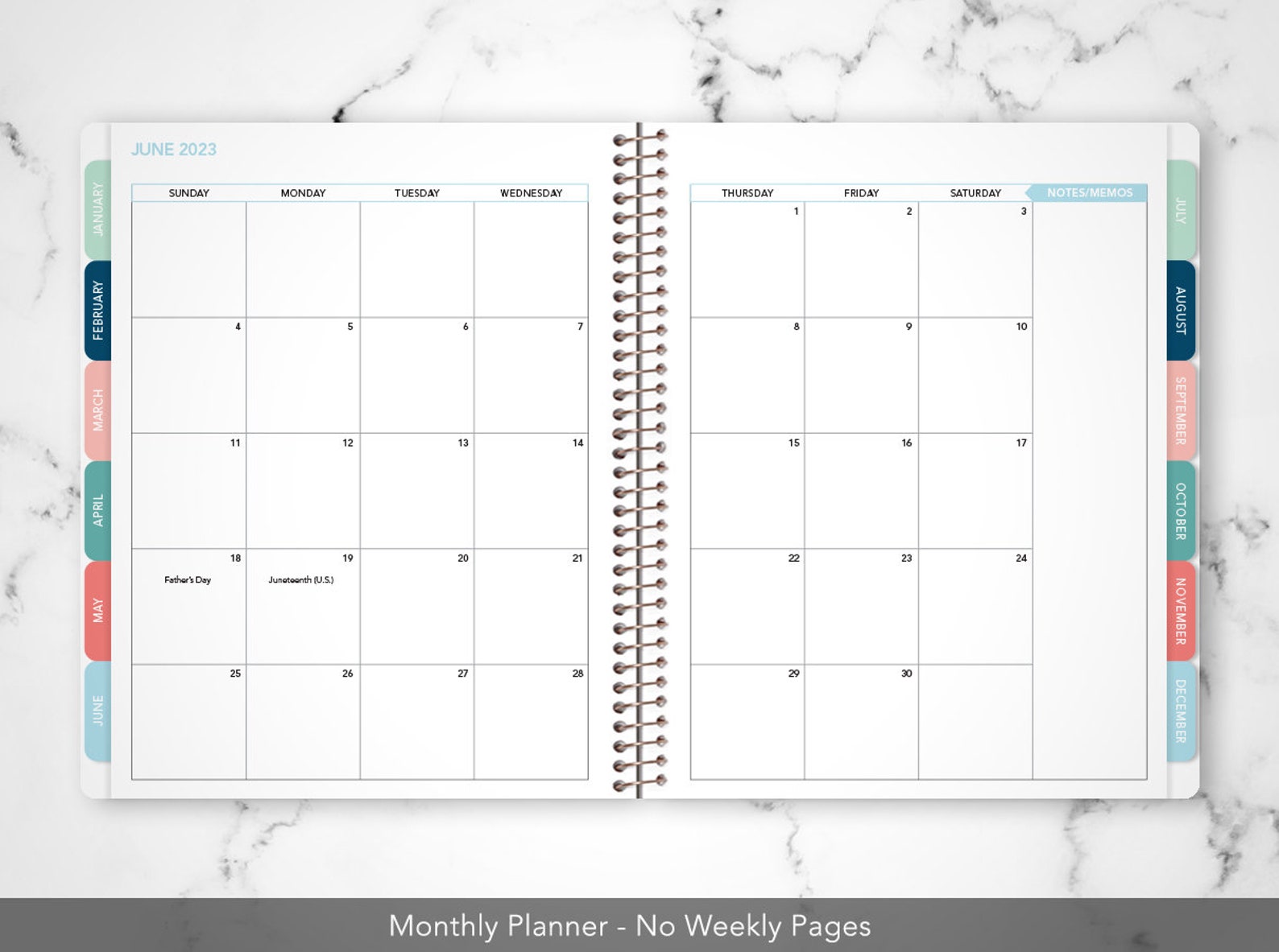 2024 Monthly Planner With TABS 7x9 / 12 Month Calendar / - Etsy Canada