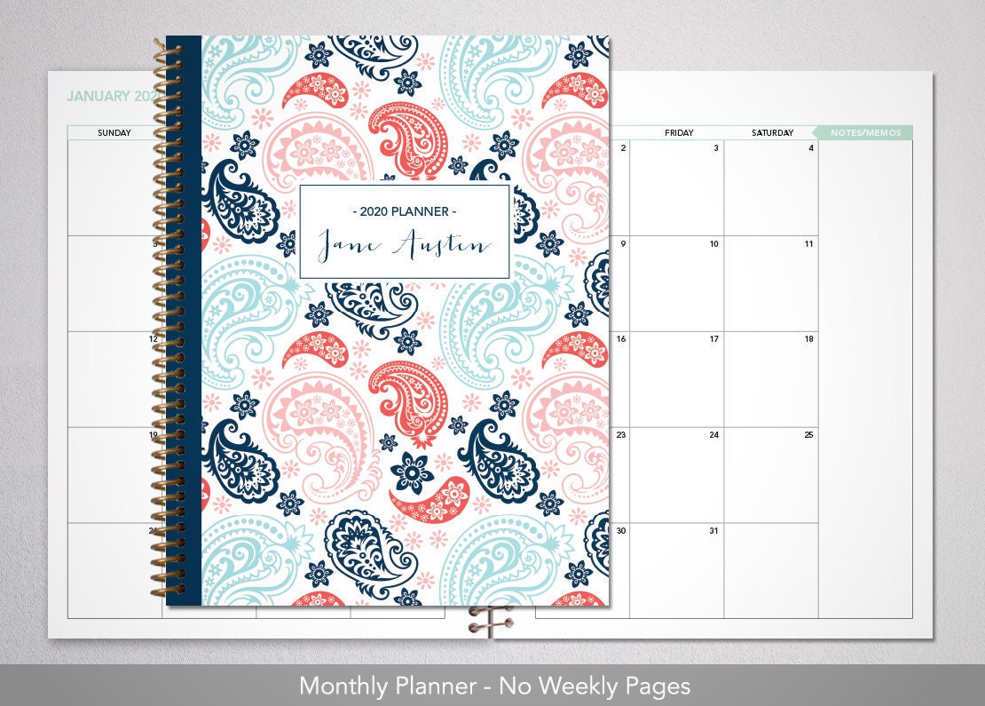 Ss Calendar 2023 2023 Monthly Planner 7X9 / 12 Month Calendar / Choose Your | Etsy Australia