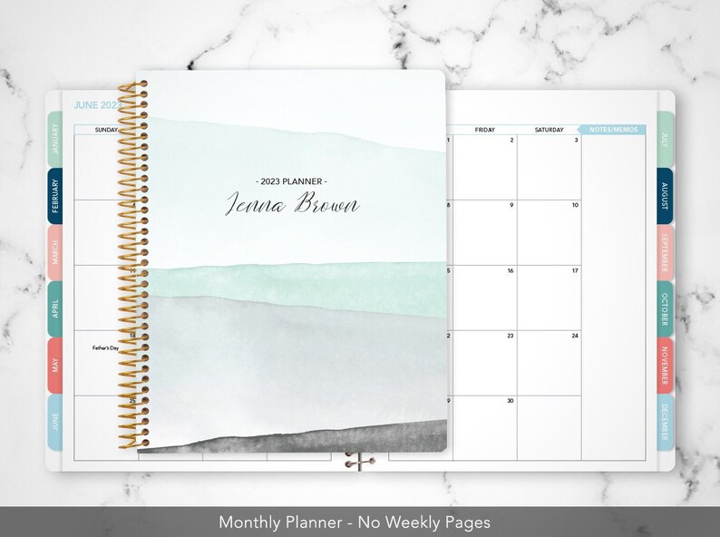 2024 Monthly Planner With TABS 7x9 / 12 Month Calendar / - Etsy Canada