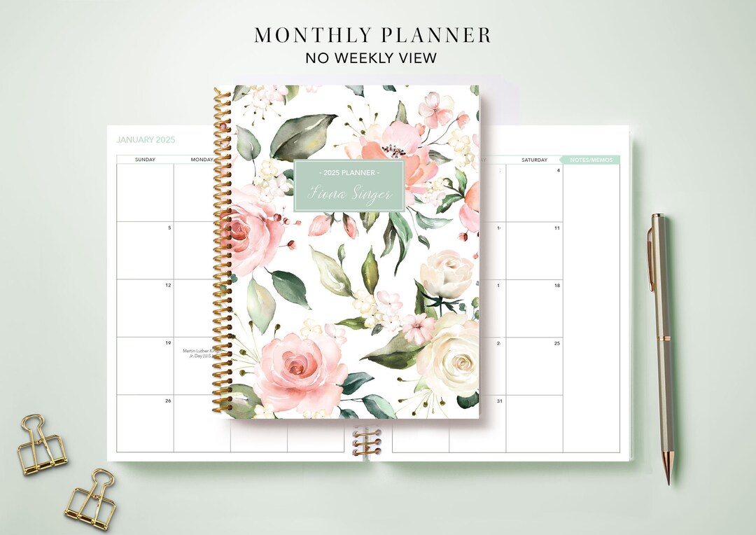 2024 Monthly Planner 7x9 / 12 Month Calendar / Choose Your Start Month ...
