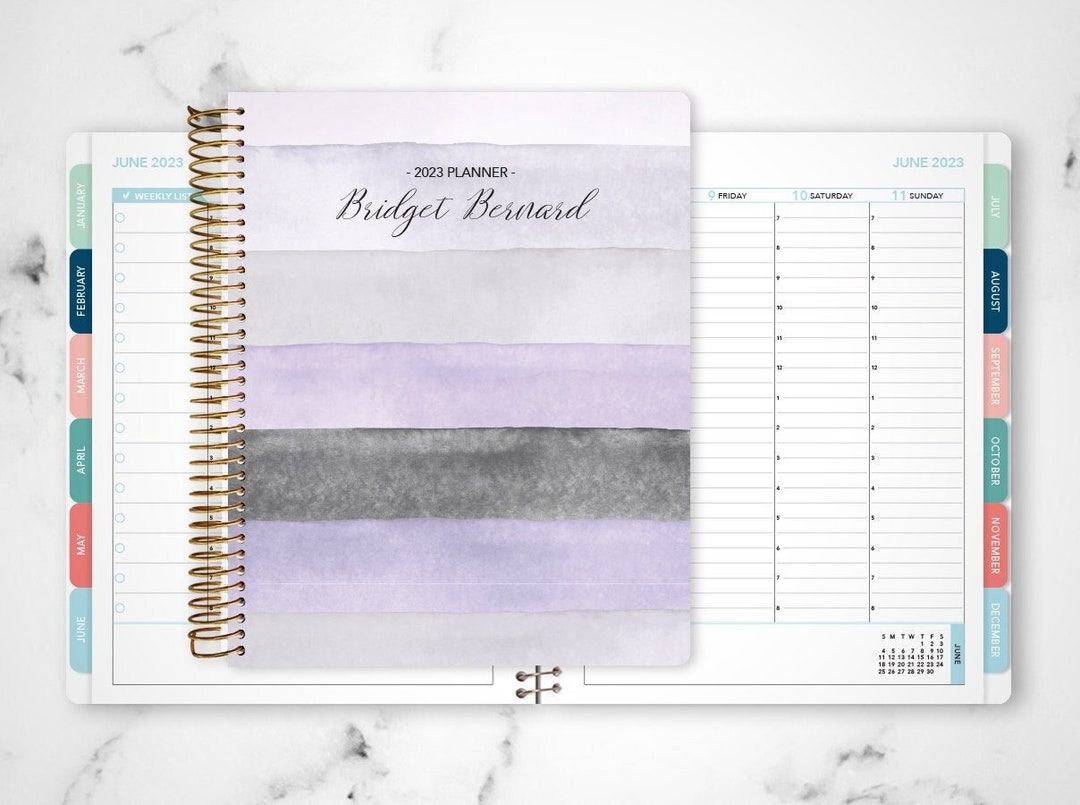 2024 Personalized Planner 2023 2024 7x9 12 Month Planner Etsy