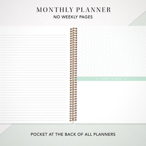 2024 Monthly Planner 7x9 / 12 Month Calendar / Choose Your Start Month / 2024-2025 Month at a Glance Planner / Navy Pink Gold Floral image 4