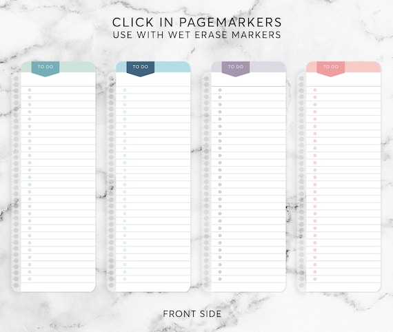 pagemarker for planner bookmark clip-in page marker | laminated wet erase checklist notes | this week | to do list | shpplanners