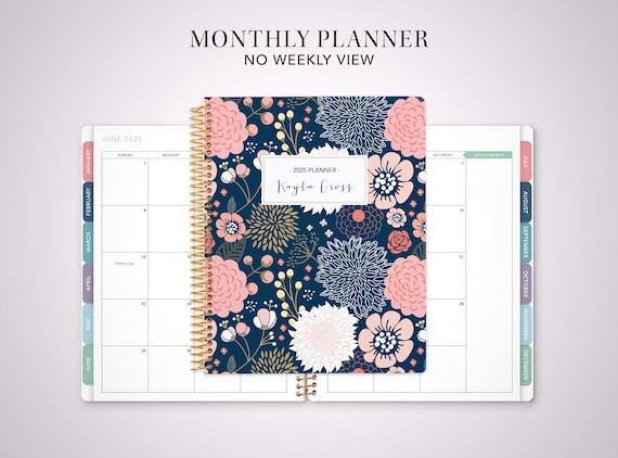 Forvencer 2025 Planner – Hardcover Weekly & Monthly Planner, Jan-Dec 2025, 6" X 8", Spiral Bound With Tabs, Inner Pocket, A5 Size, Black - View #7