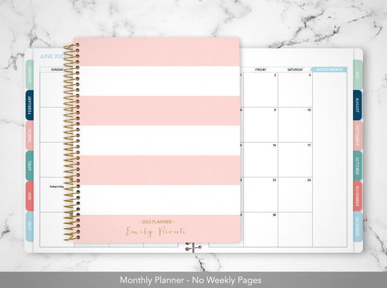 2024 Monthly Planner With TABS 7x9 / 12 Month Calendar / Etsy