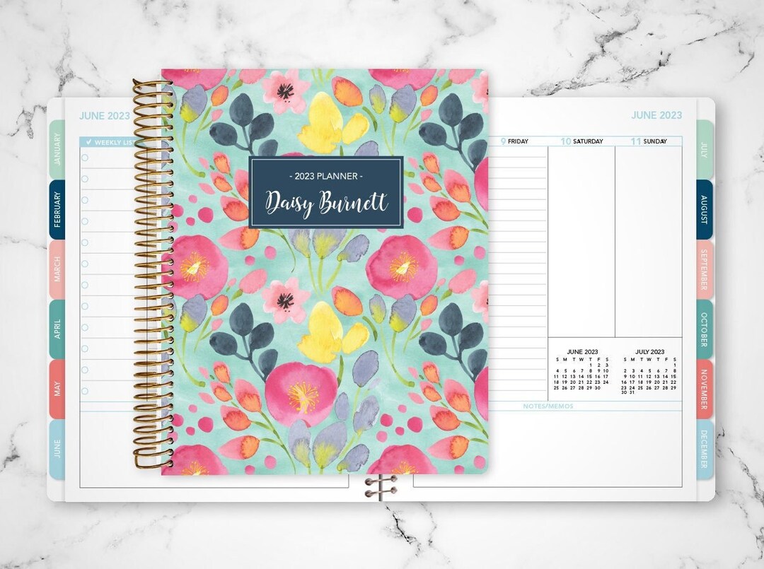 2024 Planner Custom 7x9 12 Month Planner Student Planner Weekly