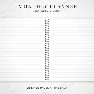 2024 monthly planner 7x9 / 12 month calendar / choose your start month / 2024-2025 month at a glance planner / colorful watercolor floral image 3