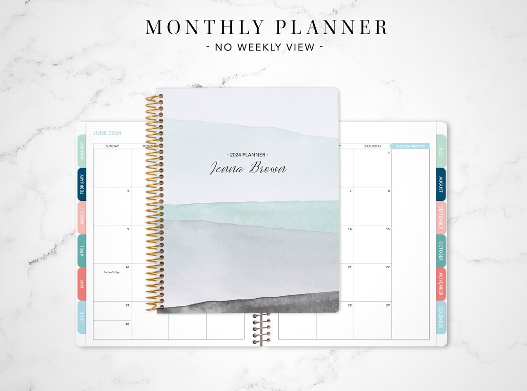 2024 Monthly Planner With TABS 7x9 / 12 Month Calendar / Choose Your ...