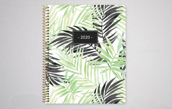 Paper Calendars & Planners TABS weekly calendar blue tropical palms ...