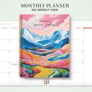 Agenda mensual 2027 7x9 / Calendario personalizado / Elige tu mes de inicio / Formato horizontal