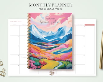 2027 monthly planner 7x9 / personalized calendar / choose your start month / landscape