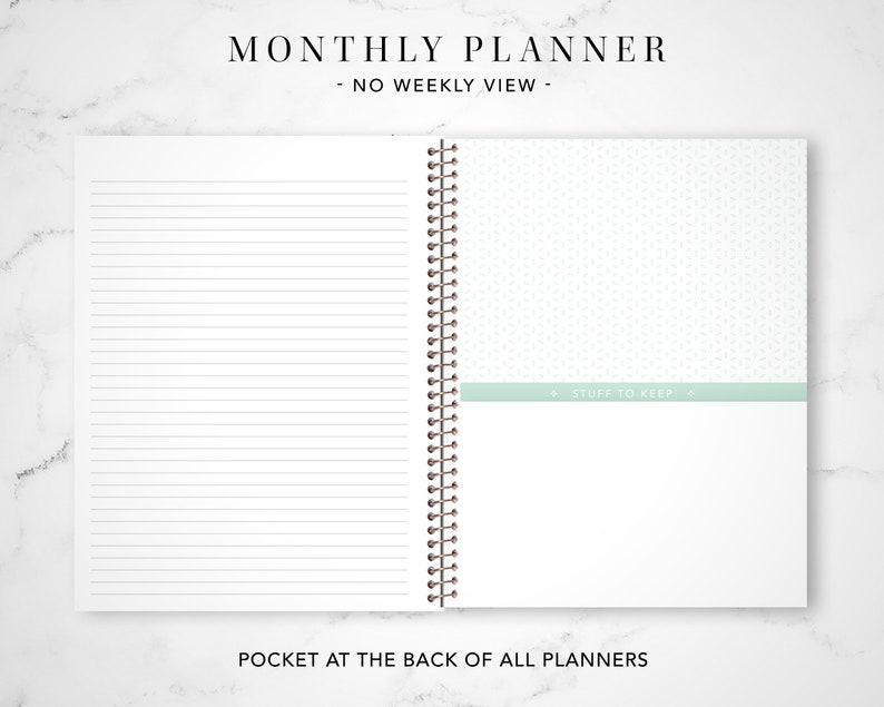 2024 monthly planner 7x9 / 12 month calendar / choose your start month / 2024-2025 month at a glance planner / colorful watercolor floral image 4