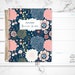 planner 2023 | 7x9 12 month planner | student planner HORIZONTAL LAYOUT weekly calendar | navy pink gold floral as seen on dr oz magazine