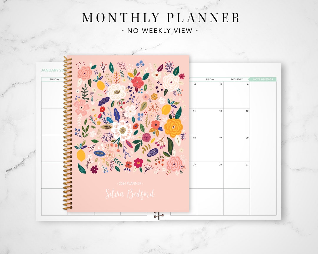 2024 Monthly Planner 7x9 / 12 Month Calendar / Choose Your - Etsy