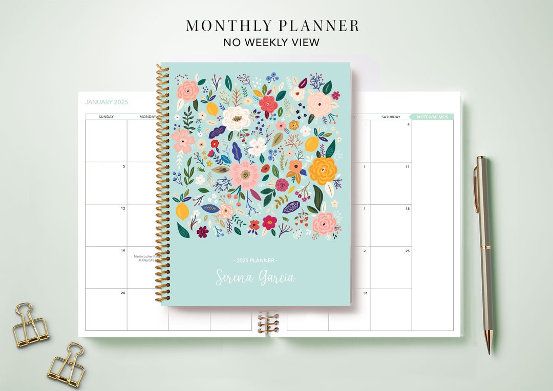 2025 Monthly Planner 7x9 / 12 Month Calendar / Choose Your Start Month ...