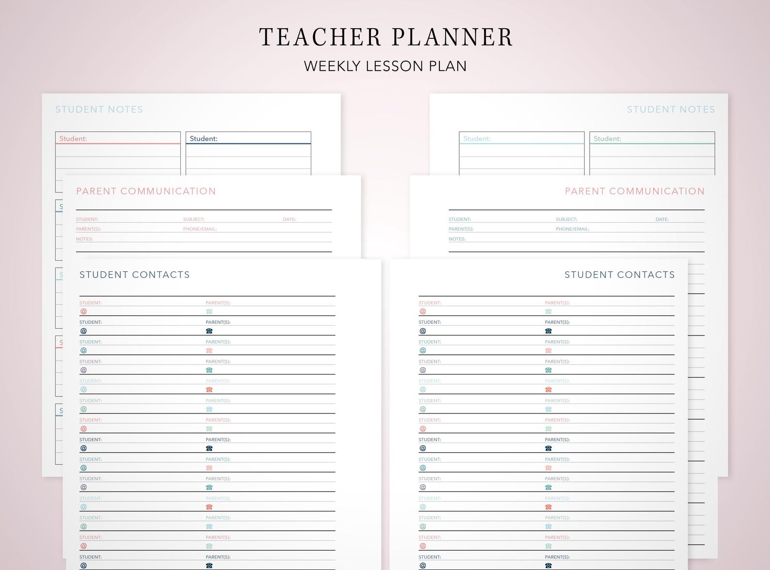 2026 2027 TEACHER PLANNER VERTICAL 7x9 2026-2027 Teacher Lesson Plan ...