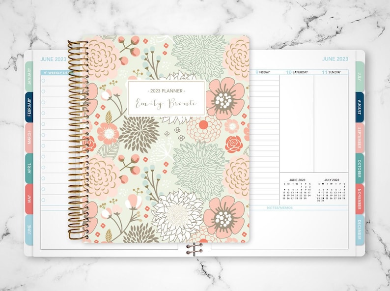 Custom Vertical Planner 2024 7x9 12 Month Planner Etsy Canada