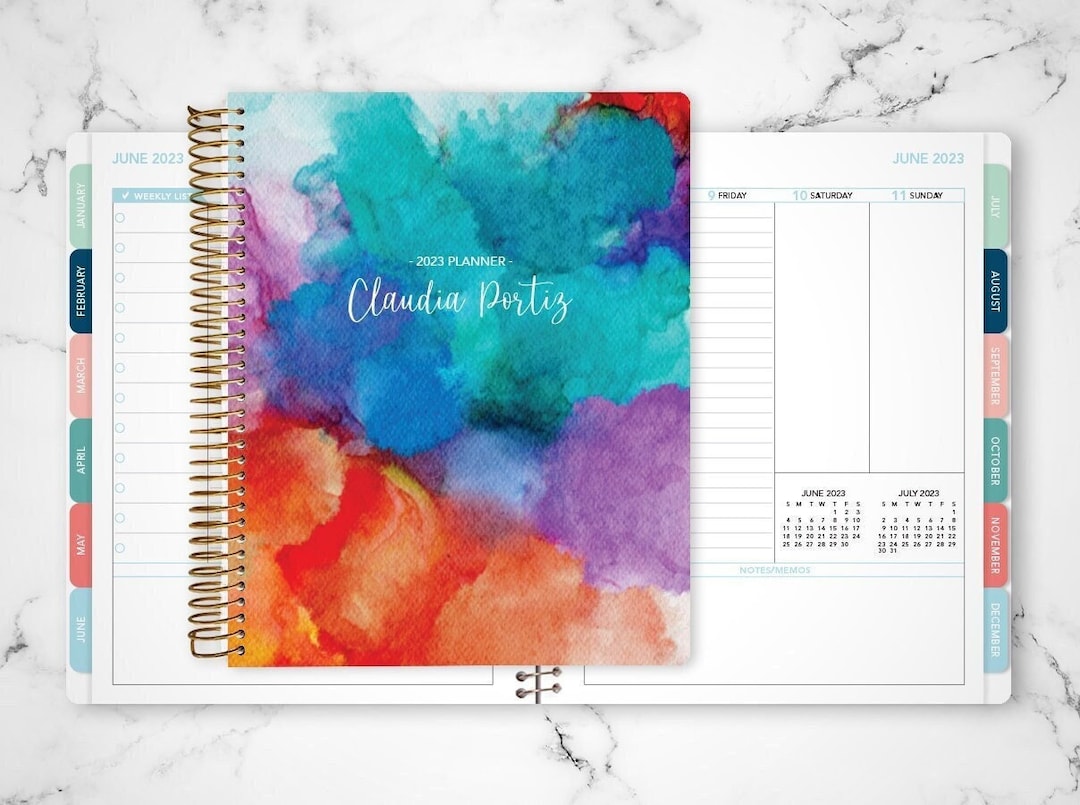 PERSONALIZED VERTICAL PLANNER 2024 2025 7x9 12 Month Planner Student