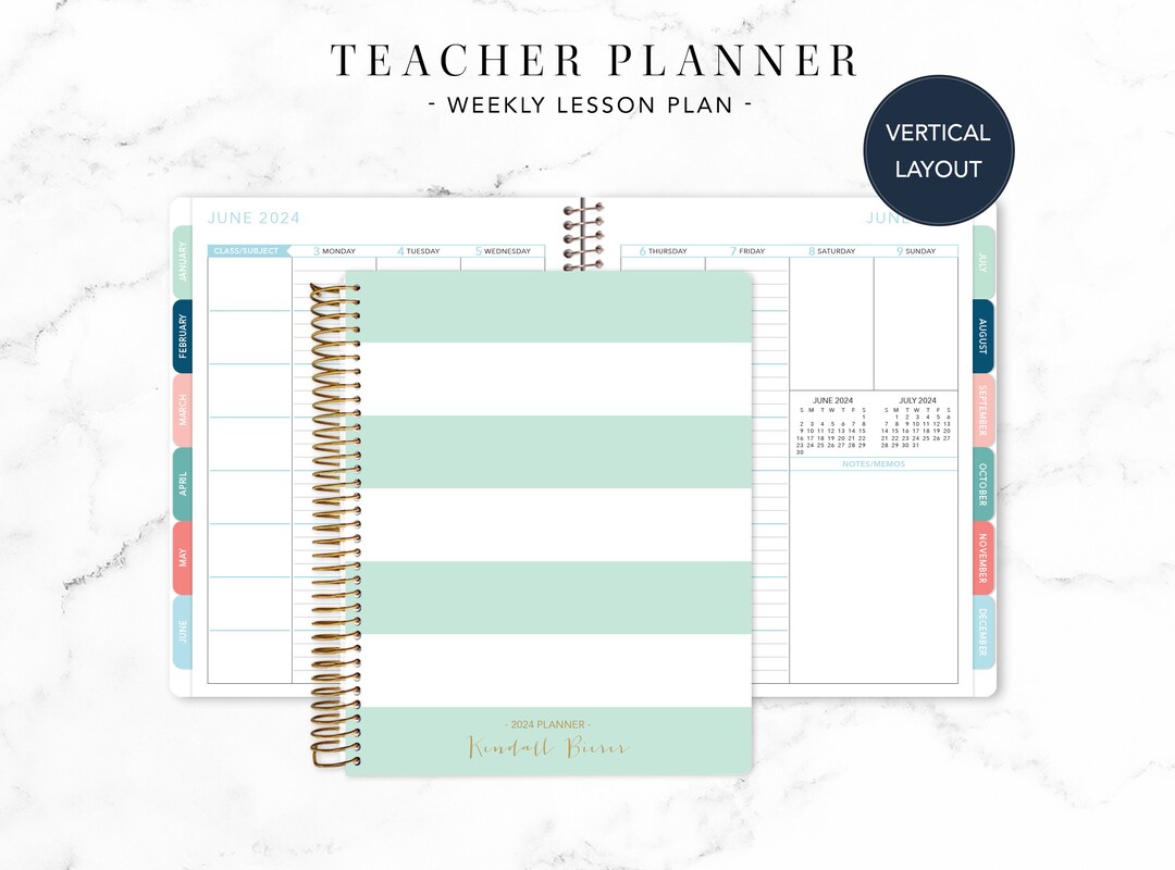 2024 2025 TEACHER PLANNER VERTICAL 7x9 2024-2025 Teacher Lesson Plan ...