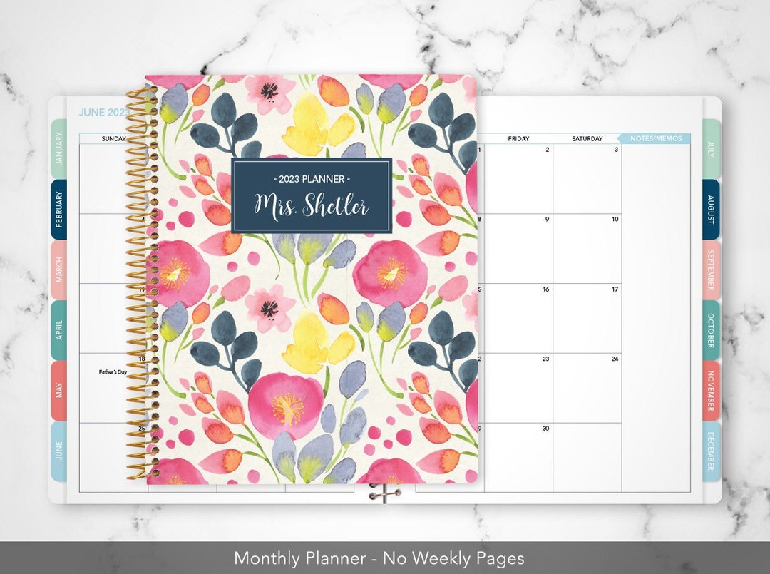 2024 Monthly Planner With TABS 7x9 / 12 Month Calendar / - Etsy