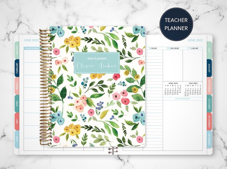 2025 2025 Teacher Planner 7x9 20232024 Planner Teacher Lesson Etsy