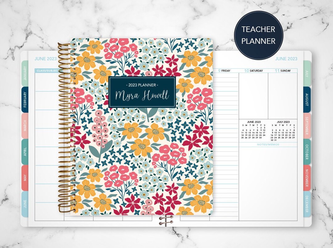 2023 2024 TEACHER PLANNER VERTICAL 7x9 20232024 Teacher Etsy