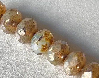 Verre tchèque Rondelle Opale Champagne Opale Perles 8 x 6 mm 10 Perles, Fournitures Pour Perles, Bijoux Fantaisie En Gros Fournitures De Bijoux Vente De Perles