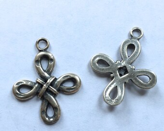Cross Pendant, Antiqued Silver Religious Spiritual Jewelry Supplies, Silver Cross Boho Faith Jewelry, Rustic Cross, Religious Cross