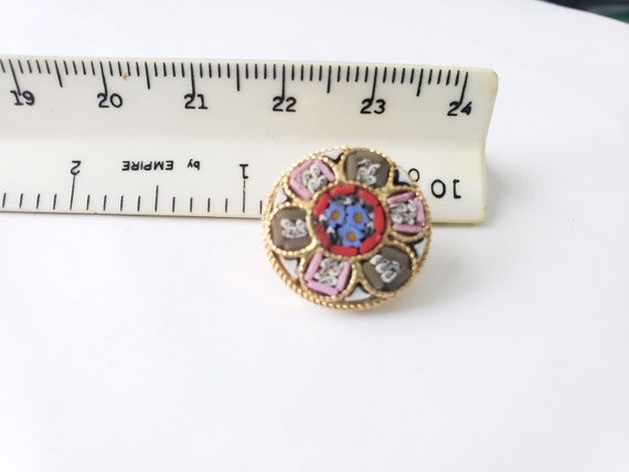 Antique Italy Micro Mosaic Brooch- Gorgeous!- - image 2