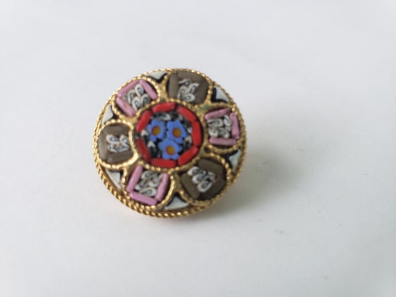 Antique Italy Micro Mosaic Brooch- Gorgeous!- - image 9