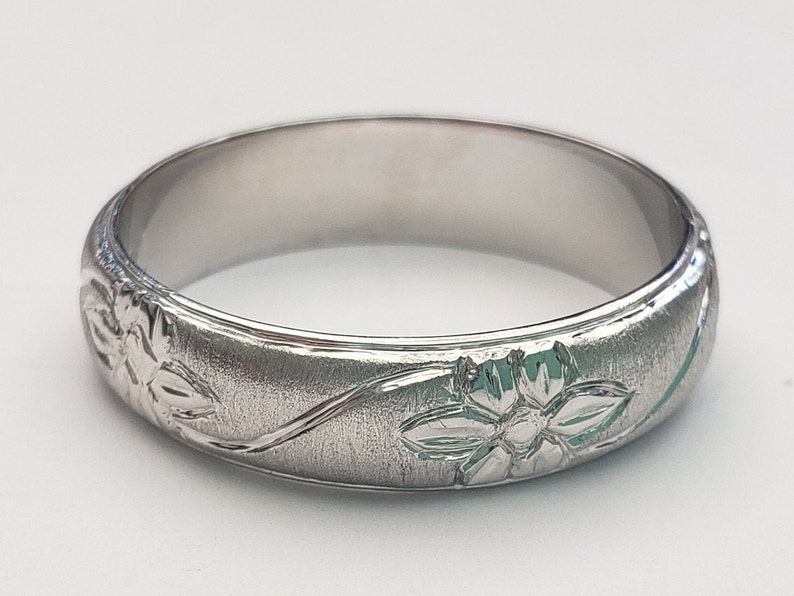 Vintage 14K White Gold Keepsake Wedding Band Thumb Etsy