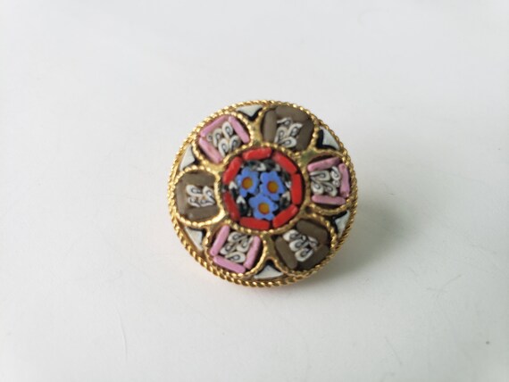 Antique Italy Micro Mosaic Brooch- Gorgeous!- - image 3