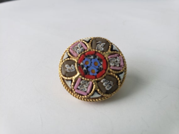 Antique Italy Micro Mosaic Brooch- Gorgeous!- - image 4