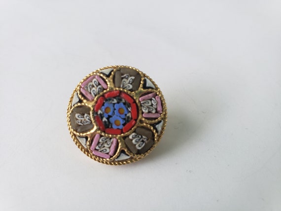 Antique Italy Micro Mosaic Brooch- Gorgeous!- - image 10