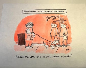 Emotional Outburst Animal Dog Barking Limited RISO Print
