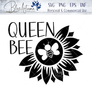 Queen Bee SVG, Queen Bee Lady PNG, Woman Boss Cut Files, Cricut & Silhouette svg, DIY Vinyl Decals, Instant Download