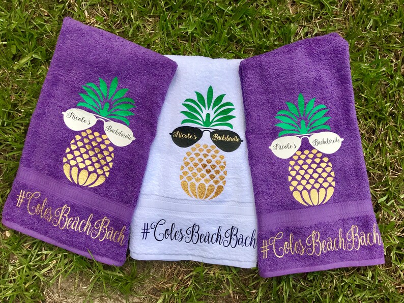 Customized Bachelorette & Bridal Party Beach Towels Etsy
