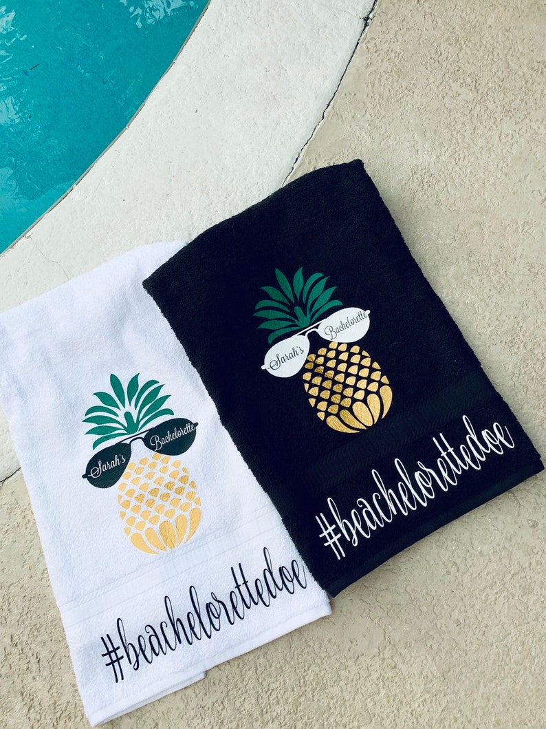 Customized Bachelorette & Bridal Party Beach Towels Etsy