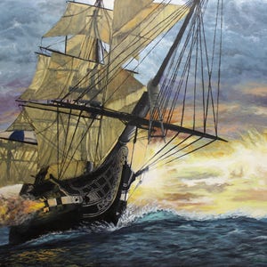 USS Constitution , old iron sides  signed limited edition giclee print