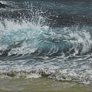 coastal spray signed limited edition giclee print of my oil painting