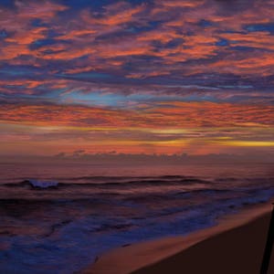 Sunrise over Sandbridge anchor  signed limited edition giclee print