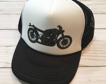 Kids motorcycle trucker hat