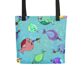 Cute Narwal Tote Bag