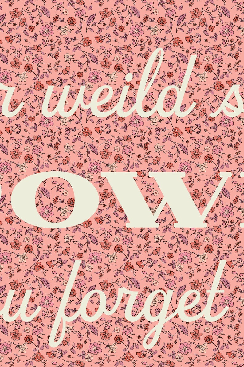 Taylor Swift Floral Wall Art Set of 2 Typography quote poster Dorm Room Wall Art Cute wall decor Swiftie Art Ditsy Floral art image 4