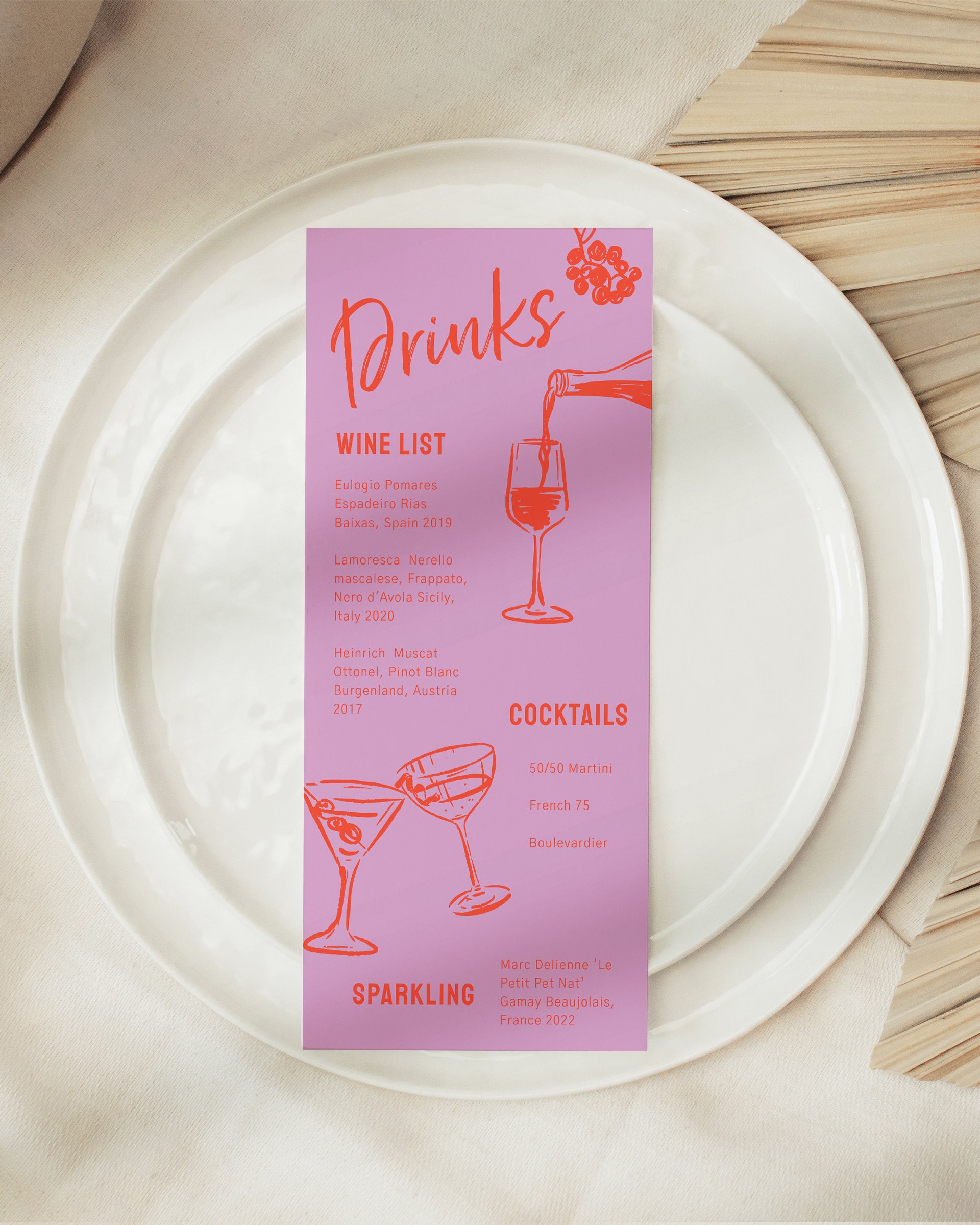 Mid Century Dinner Party Menu Template Palm Springs Wedding Menu Retro mid-century-dinner-party-menu-template-palm-springs-wedding-menu-retro