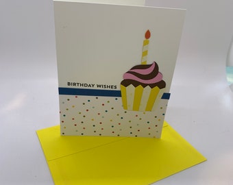 Birthday Card, Cupcake Card, Cupcake, Happy Birthday, greeting card, cupcake birthday